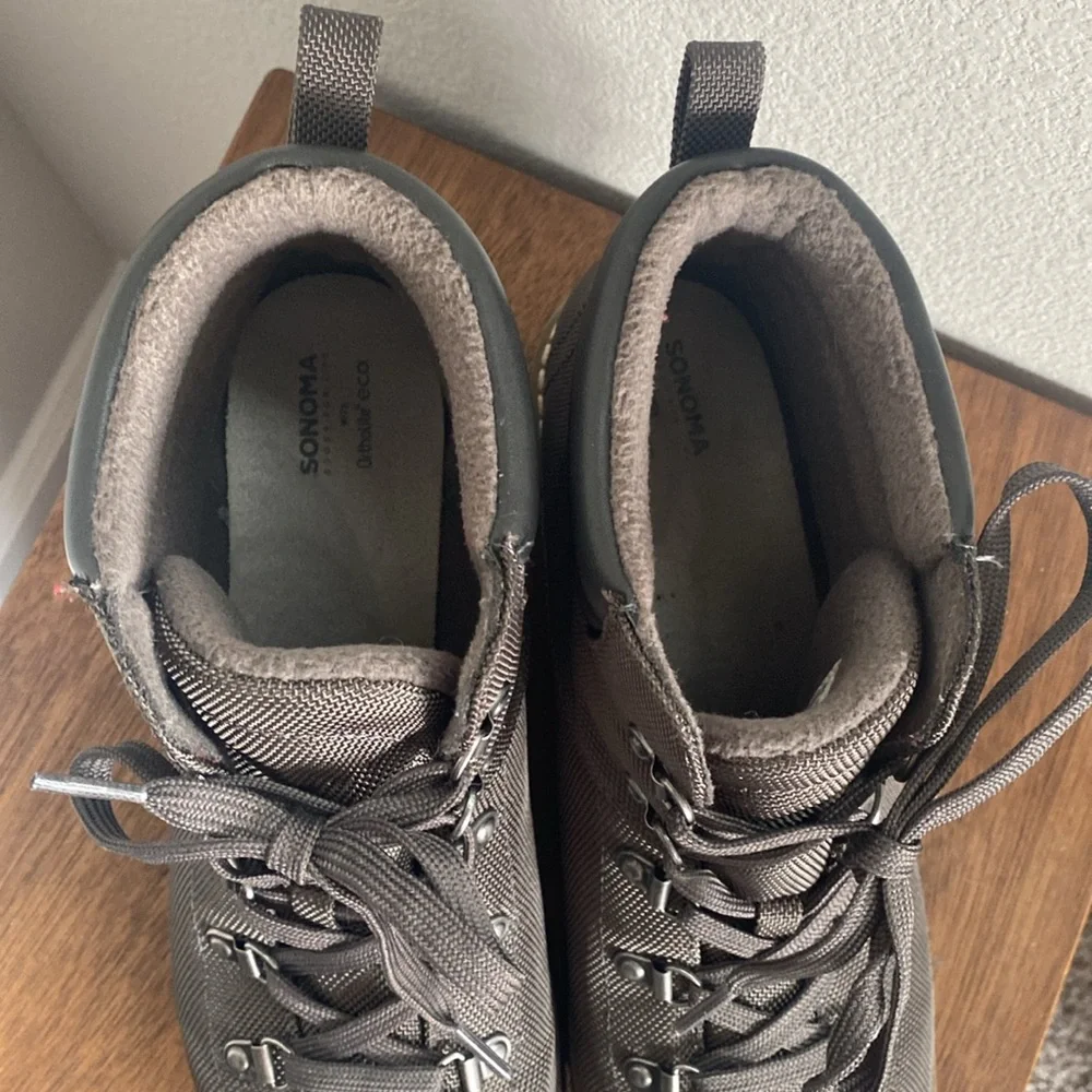 Sonoma Goods For Life Oleen Gray Water Repellent Hiking Boots, Women’s 11